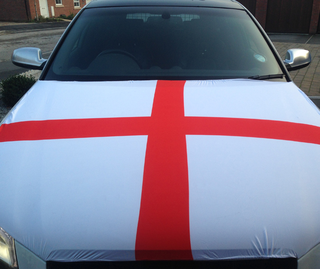 England Car Bonnet Flag
