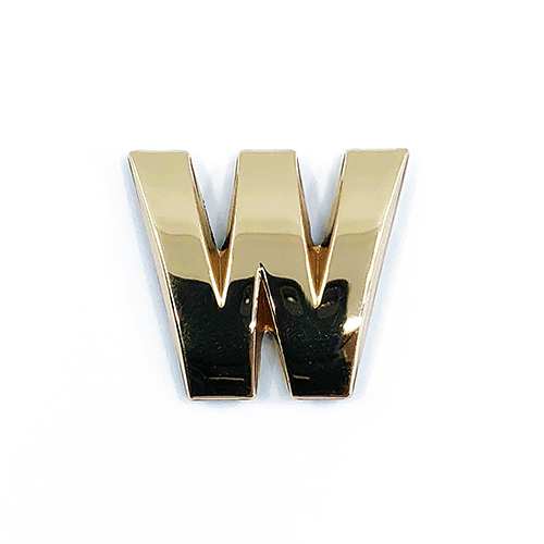 Gold Letter 'W'
