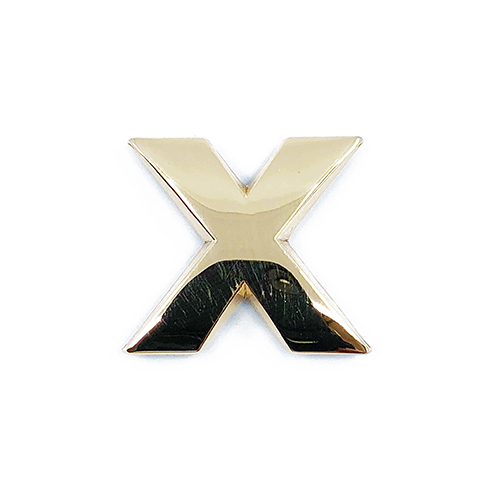 Gold  Letter 'X'