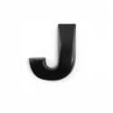 Matte Black Letter 'J'