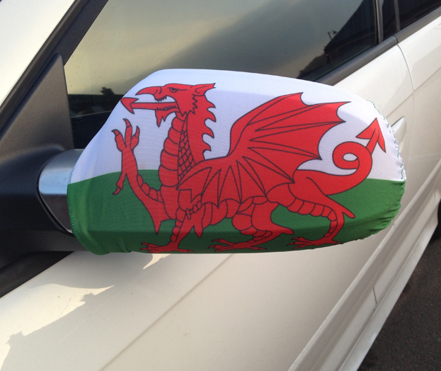 Wales Car Mirror Flag